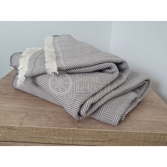 Cotton blanket "Eglutė" grey